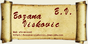 Božana Višković vizit kartica
